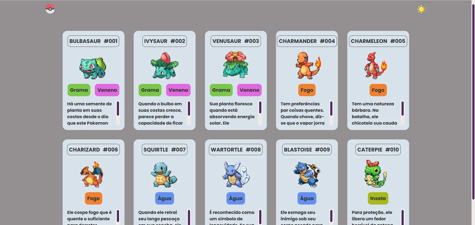 Projeto Listagem Pokemon