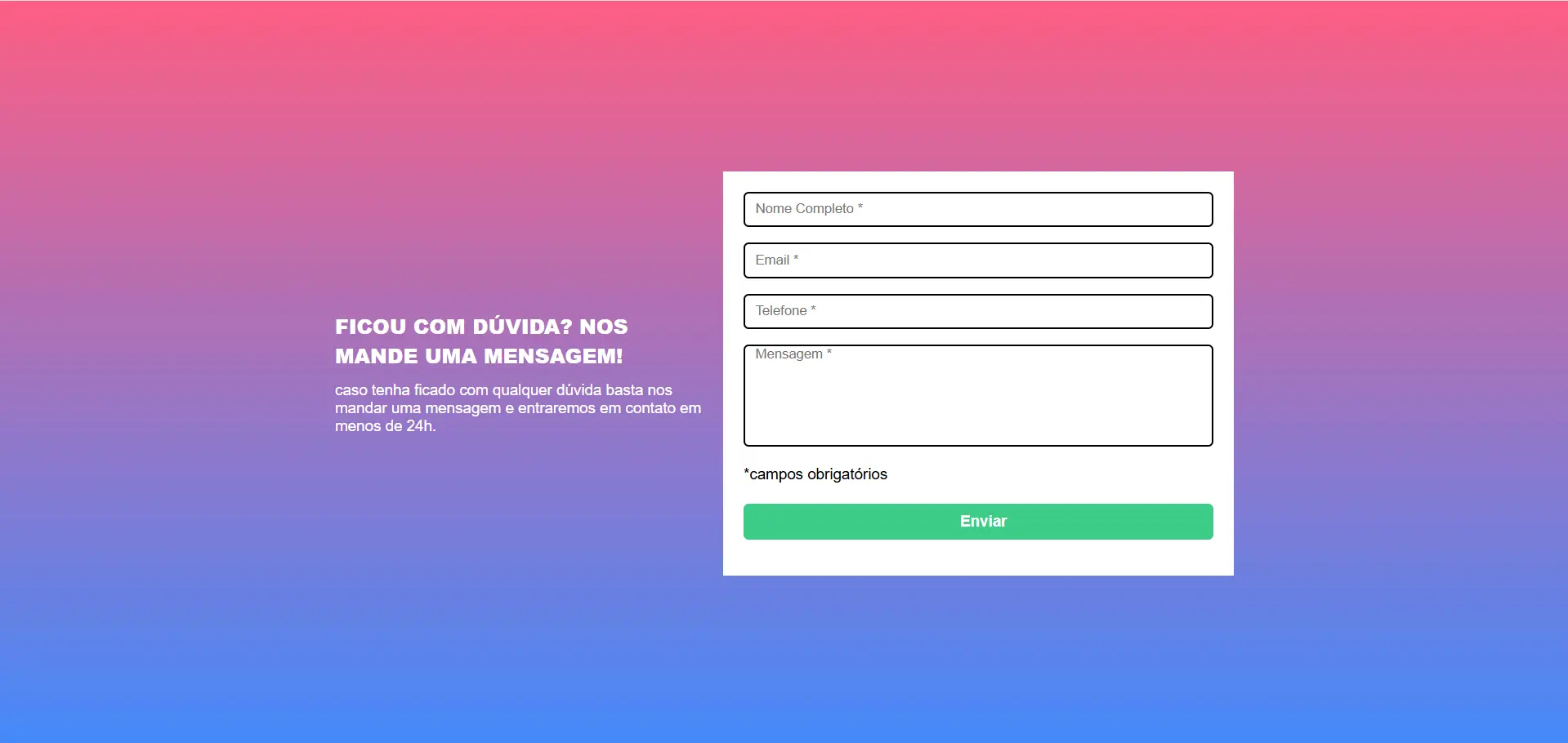Site com Formulário